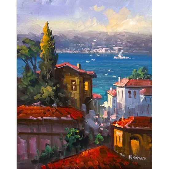 Denize Açılan Hatıra Yağlı Boya Tablosu