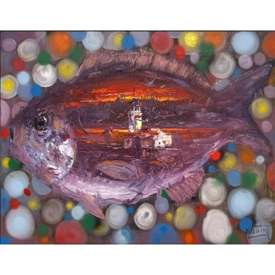 Denizin Gözünde İstanbul Yağlı Boya Tablosu