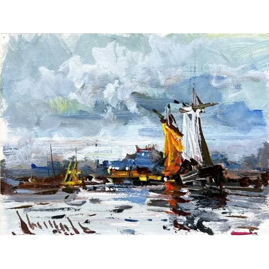 Denizin Huzurlu Dansı Yağlı Boya Tablosu