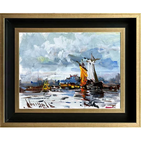 Denizin Huzurlu Dansı Yağlı Boya Tablosu