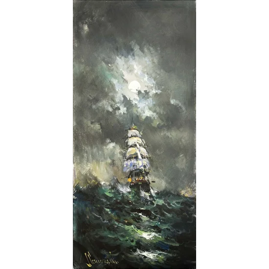Denizlerin Gürültüsü Yağlı Boya Tablosu