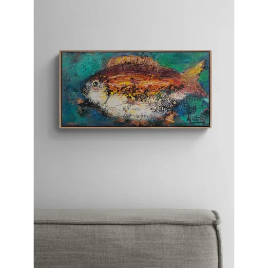 Derinlerde Balık Yağlı Boya Tablosu