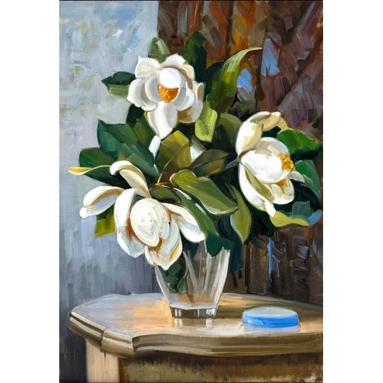 Dingin Vazoda Manolyalar Yağlı Boya Tablosu