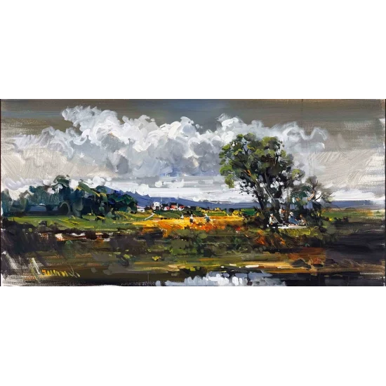 Doğanın İçinde Yağlı Boya Tablosu