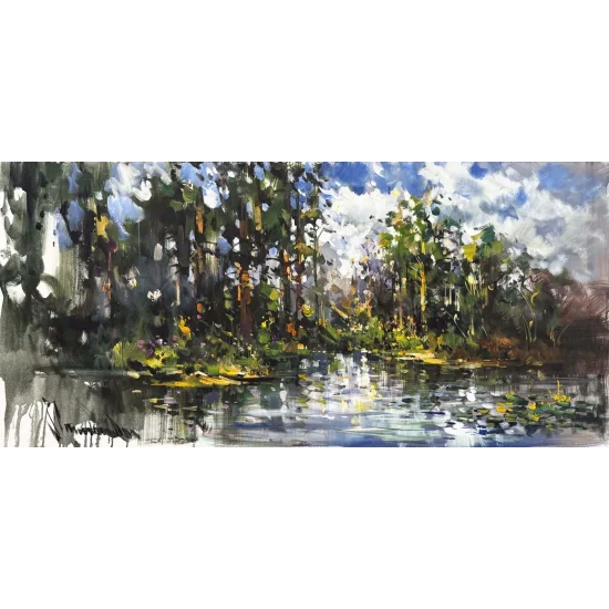 Durmuş Zamanın Yansıması Yağlı Boya Tablosu