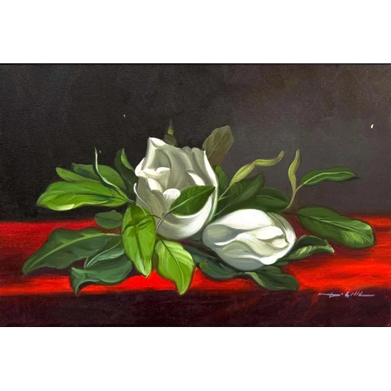 Düşlerde Manolya Yağlı Boya Tablosu