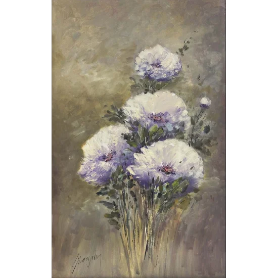 Eflatun Mevsimi Yağlı Boya Tablosu