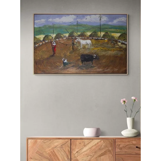 Ekmek Mücadelesi Yağlı Boya Tablosu