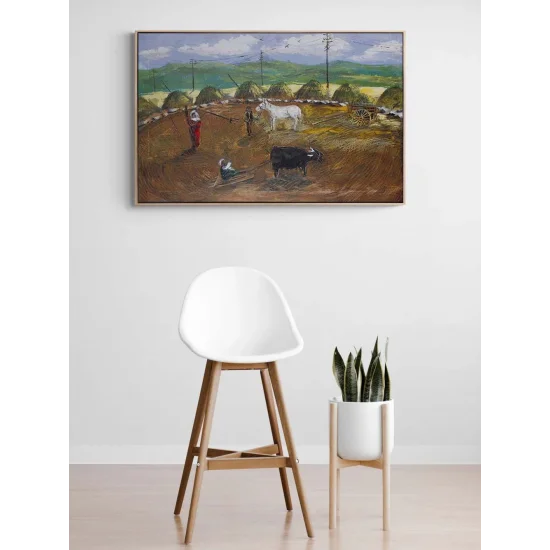 Ekmek Mücadelesi Yağlı Boya Tablosu