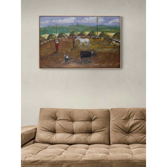 Ekmek Mücadelesi Yağlı Boya Tablosu