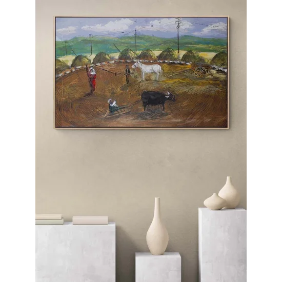 Ekmek Mücadelesi Yağlı Boya Tablosu