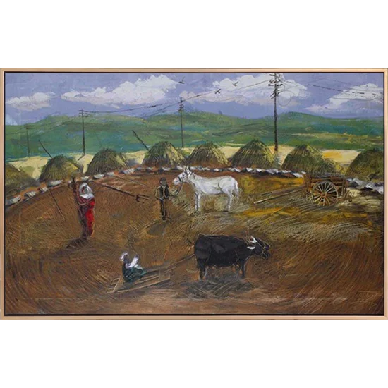 Ekmek Mücadelesi Yağlı Boya Tablosu