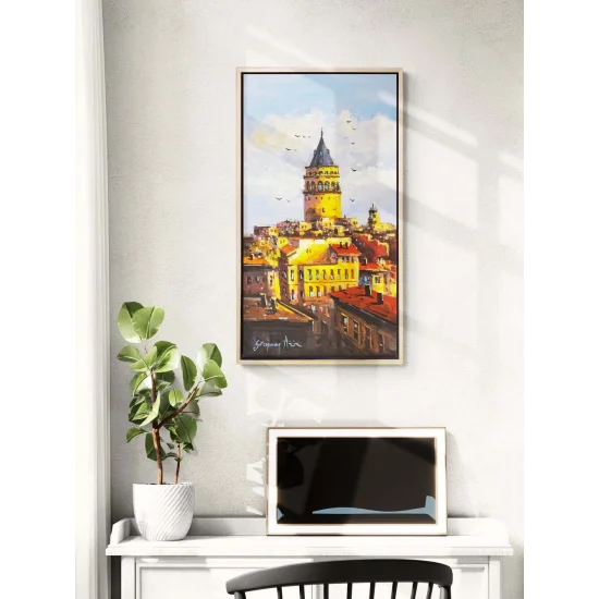 Eski Galata Rüzgarı Yağlı Boya Tablosu