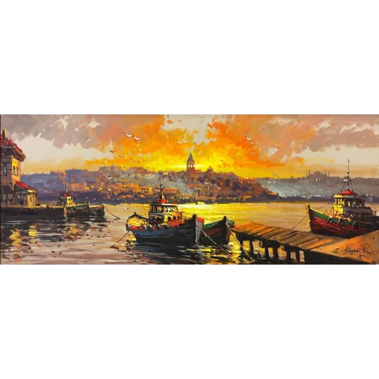 Waters of Old Istanbul Oil Painting