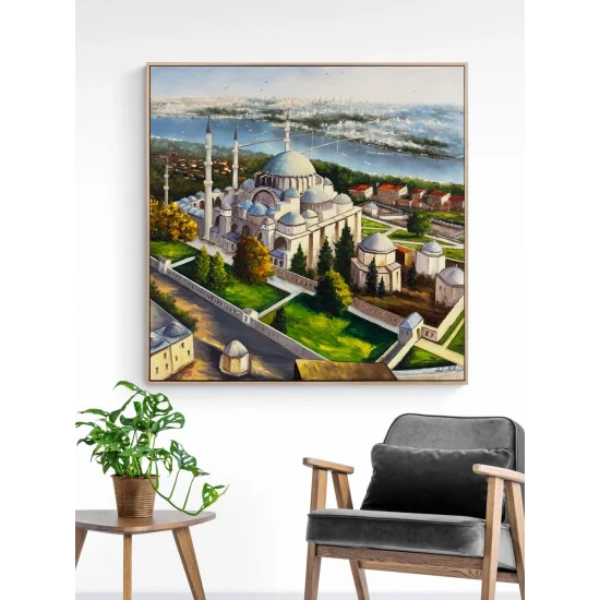 Fatih Sultan Mehmet Cami Yağlı Boya Tablosu