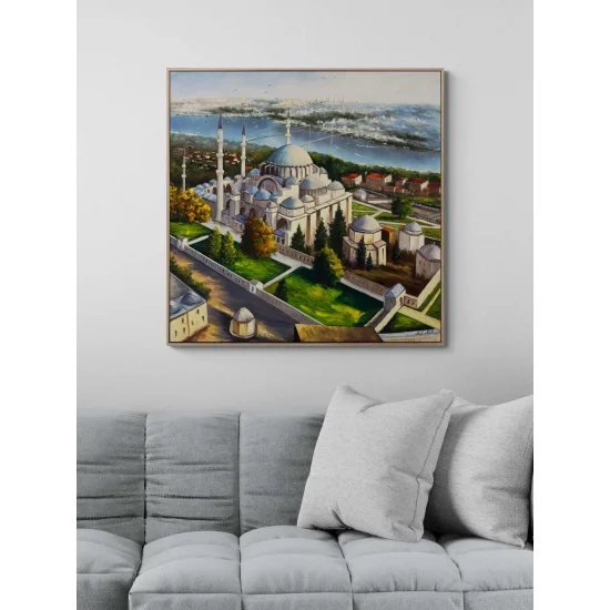 Fatih Sultan Mehmet Cami Yağlı Boya Tablosu