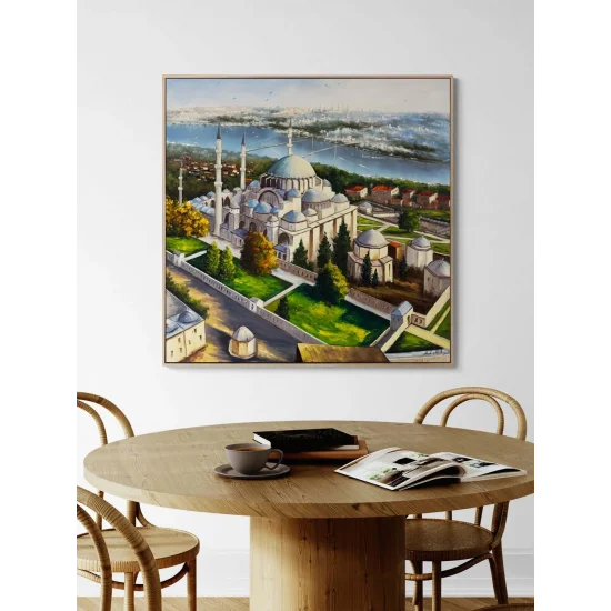 Fatih Sultan Mehmet Cami Yağlı Boya Tablosu