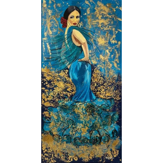 Flamenkonun Büyüsü Yağlı Boya Tablosu