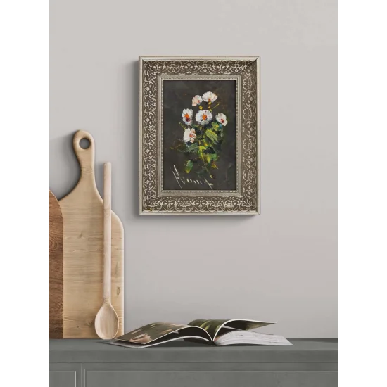 Formda Çiçek Yağlı Boya Tablosu