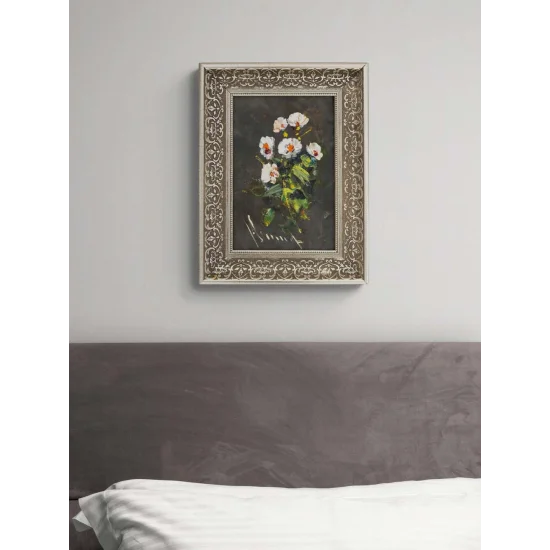 Formda Çiçek Yağlı Boya Tablosu