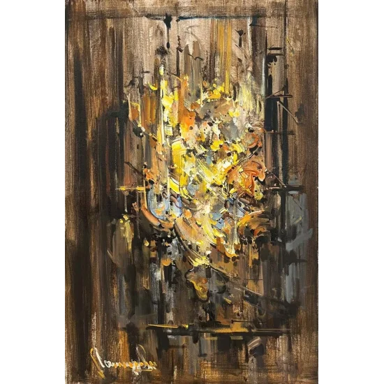 Between Frequencies Oil Painting