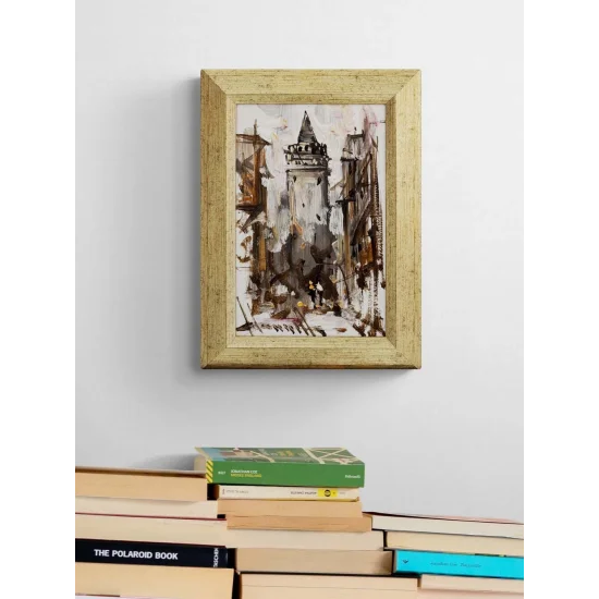 Galata Arasında Yağlı Boya Tablosu