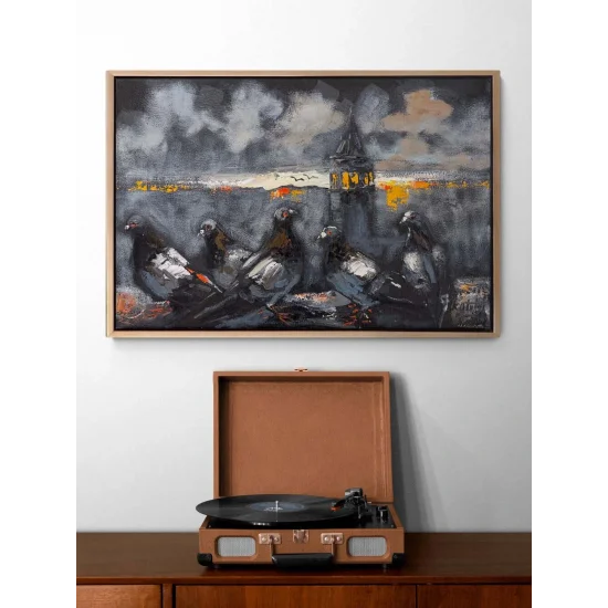 Galata Aşıkları Yağlı Boya Tablosu