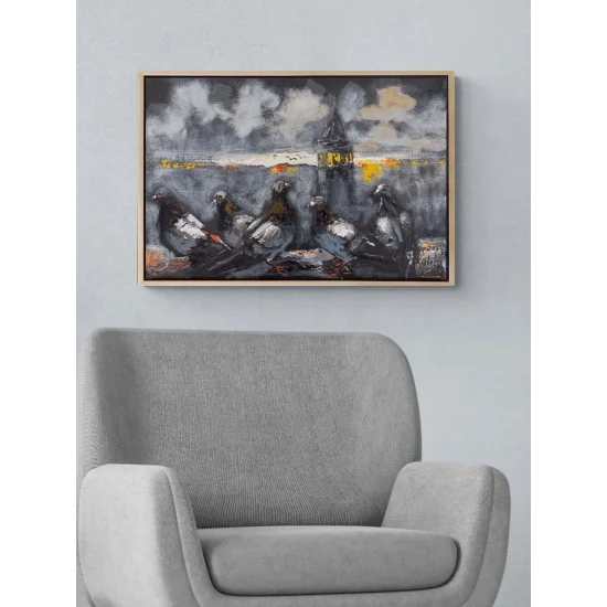 Galata Aşıkları Yağlı Boya Tablosu