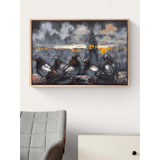 Galata Aşıkları Yağlı Boya Tablosu