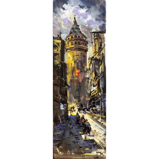 A Street in Galata Oil Painting