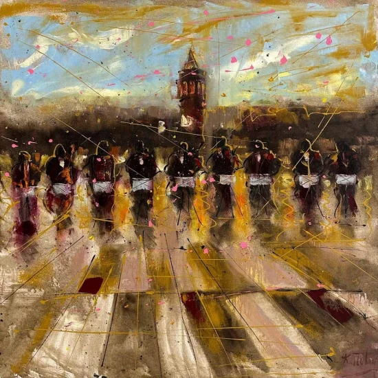 Musical Heritage in Galata Oil Painting