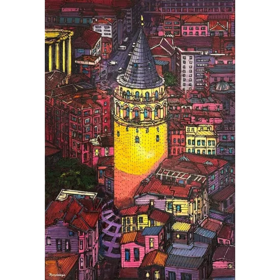 View from Galata Oil Painting