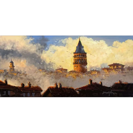 Whisper of the Galata Tower Oil Painting