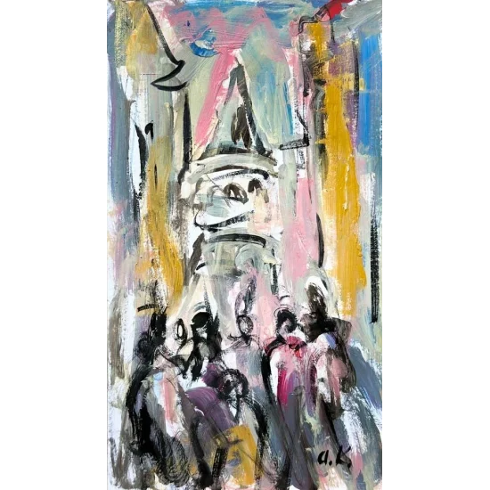Galata Tower Oil Painting