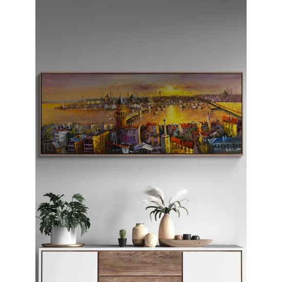 Galata Kulesi’nin Işığı Yağlı Boya Tablosu