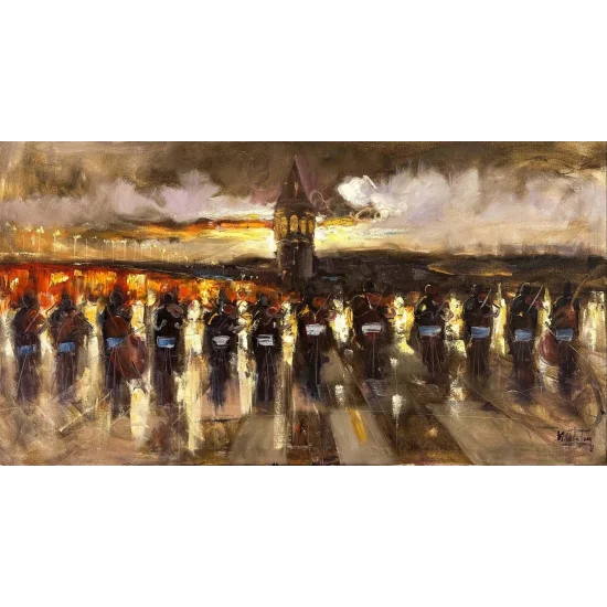 Orchestra of Galata Tower Oil Painting
