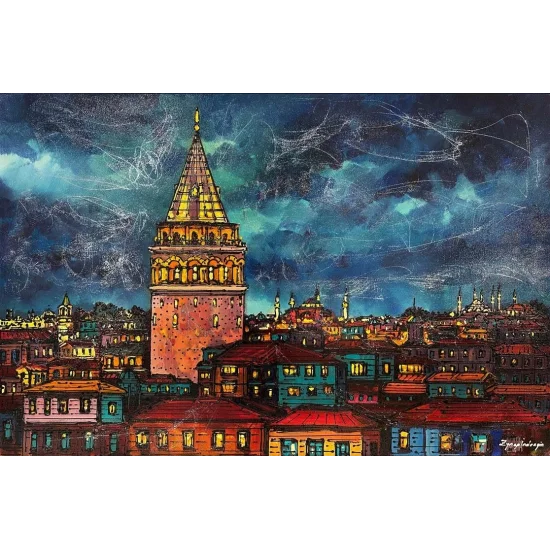 Night Dream of Galata Oil Painting