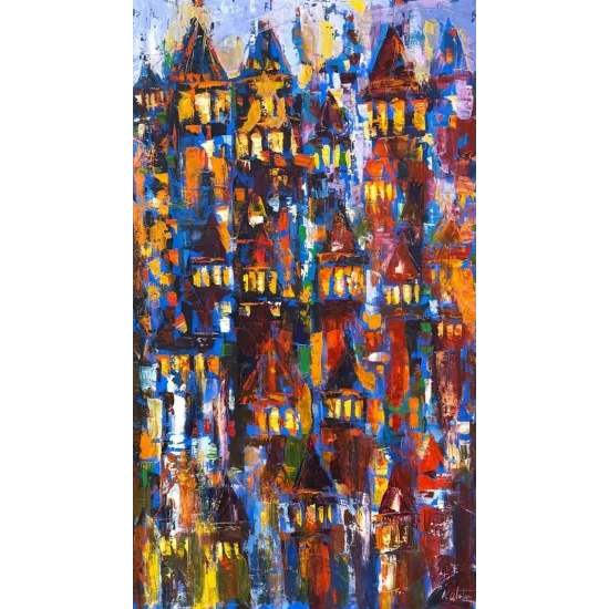 Galatanın Renkleri Yağlı Boya Tablosu