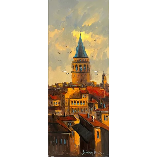 Sunset in Galata Oil Painting