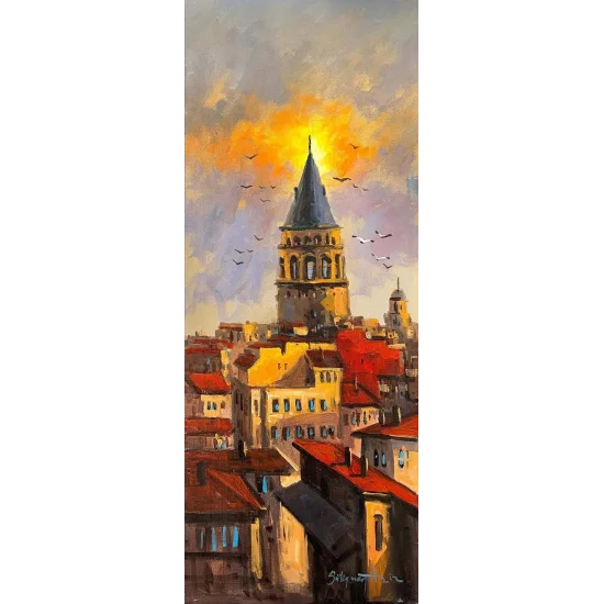 Galata’da Hayaller Yağlı Boya Tablosu