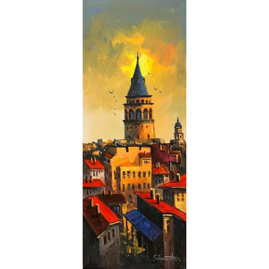 View from Galata Oil Painting