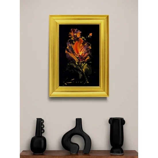 Gece Çiçeği Yağlı Boya Tablosu