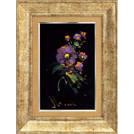 Gece Menekşesi Yağlı Boya Tablosu