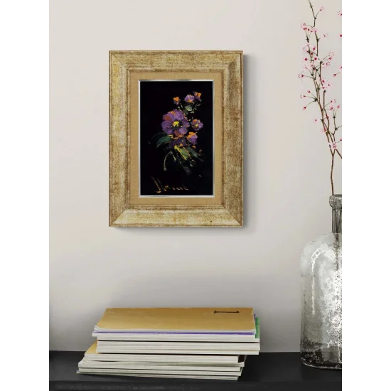 Gece Menekşesi Yağlı Boya Tablosu