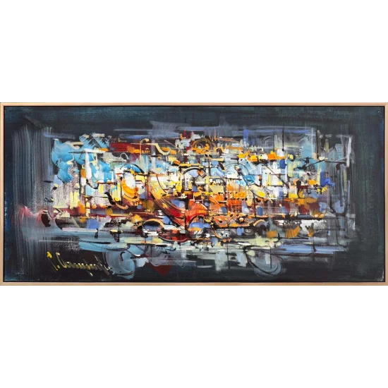 Gecede Mimari Yağlı Boya Tablosu