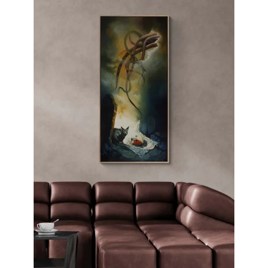 Gecenin Maskesi Yağlı Boya Tablosu