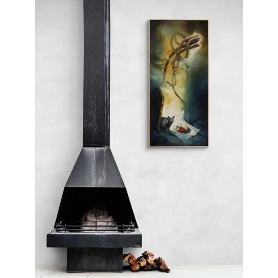 Gecenin Maskesi Yağlı Boya Tablosu