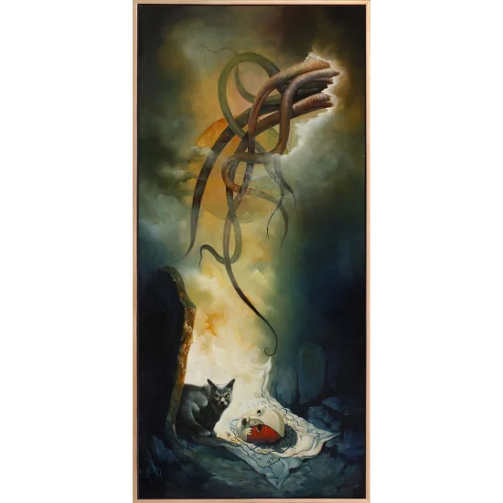 Gecenin Maskesi Yağlı Boya Tablosu