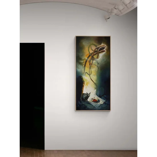 Gecenin Maskesi Yağlı Boya Tablosu