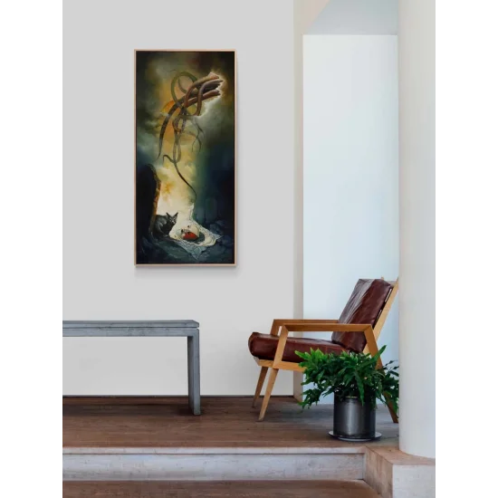 Gecenin Maskesi Yağlı Boya Tablosu